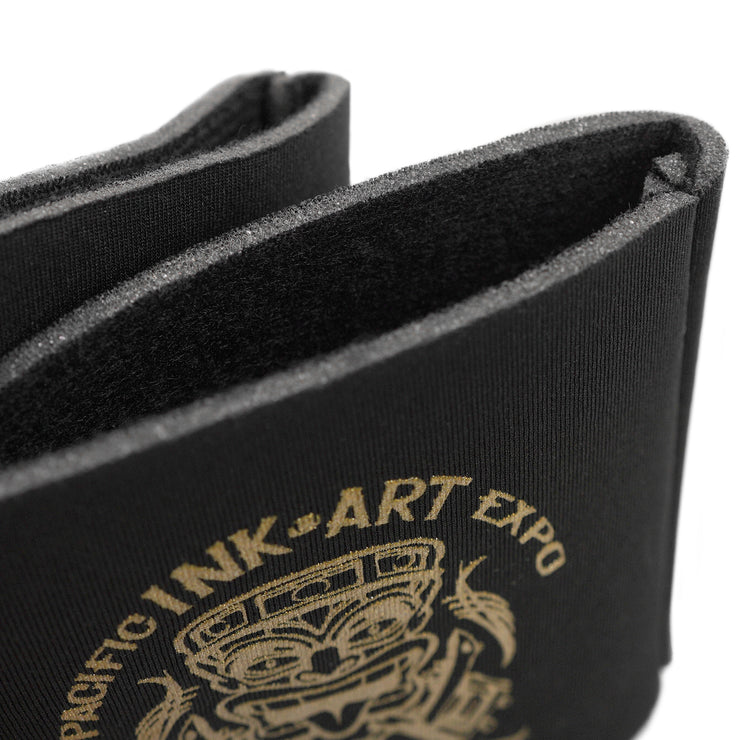 KOOZIE CAN COOLER - Classic P.I.A.E Gold Logo/TIKI Design